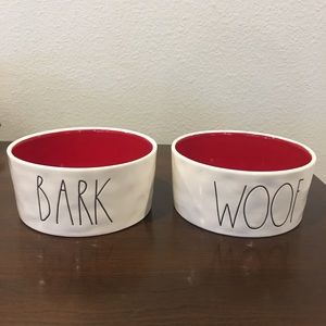 Rae Dunn dog bowls nwot